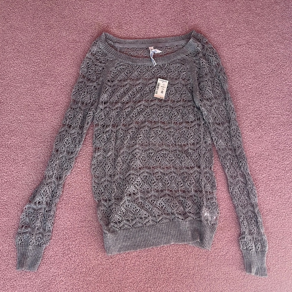 NWT AEROPOSTALE Sparkly Gray Sweater Size M